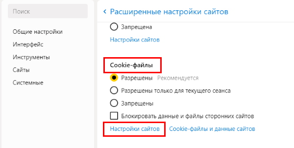 Cookie-файлы в Яндекс Браузере