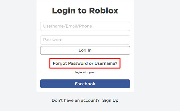 Forgot Password? восстановление пароля Роблокс
